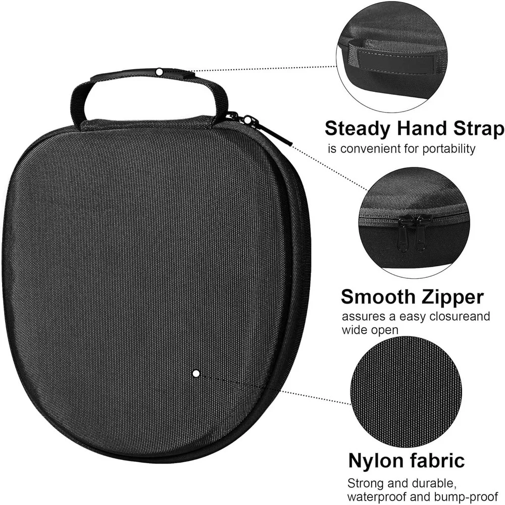 Travel Case for Bose QC25 QC35 QC45 Sony XM4 CH710 JBL T700BT Headphones‎ Black